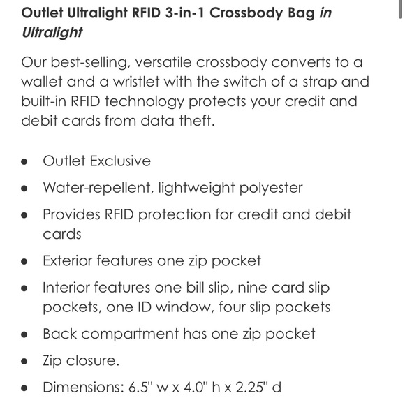 NWT Vera Bradley Quilted Crossbody Bag Wristlet Wallet - Picture 7 of 9